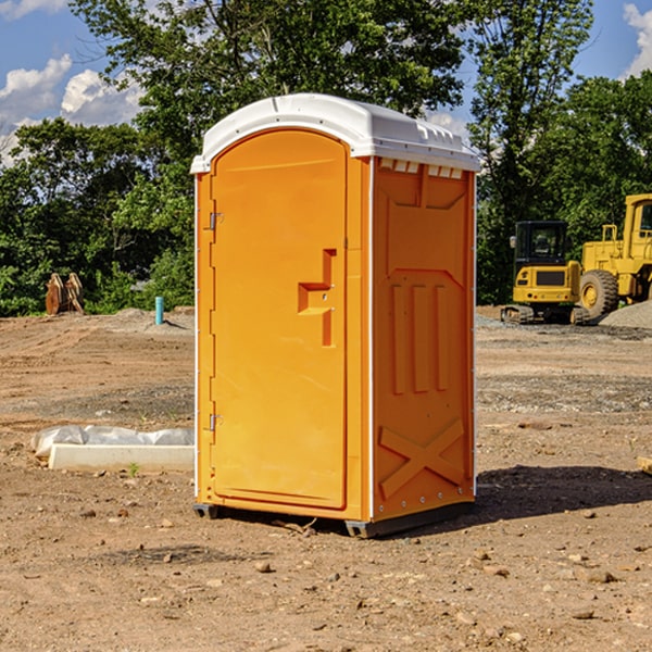 how often are the portable restrooms cleaned and serviced during a rental period in Bella Vista